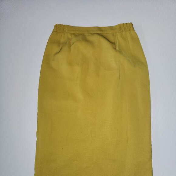 Carissimo Chartreuse Pencil Skirt - Vintage - Picture 1 of 6